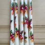 Ivory Hand Painted Autumn Bouquet Floral Candles, thumbnail 3 of 4