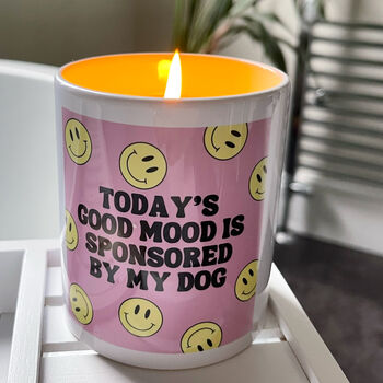 Todays Good Mood Sponsored By My Dog Ceramic Pot Candle, 9 of 9