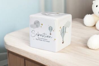 Personalised Ceramic Money Box New Baby Gift, 3 of 9