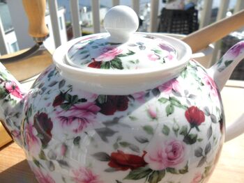 Two Cup Teapot In Ditsy Summertime Chintz Design, 4 of 8