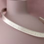 Cursive Personalised Silver Cuff Bracelet, thumbnail 1 of 5
