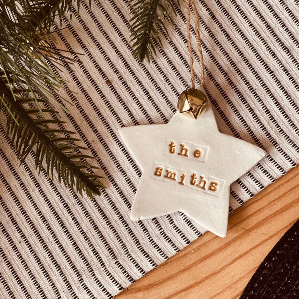 Personalised Gold Star Bauble Tree Decoration, 1 of 3