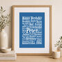Personalised Birthday Word Art Print For Him Or Her | Any Age, thumbnail 4 of 4
