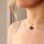 Art Deco Emerald Green Necklace Pendant, thumbnail 2 of 6