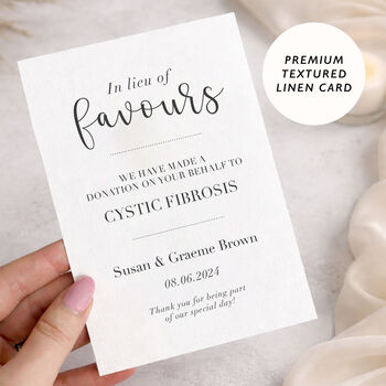 Charity Wedding Favour Donation Cards Favours In Lieu, 4 of 6