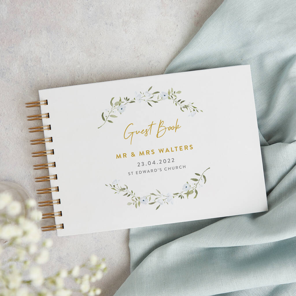 Spring Flowers Wedding Guest Book, 1 of 5