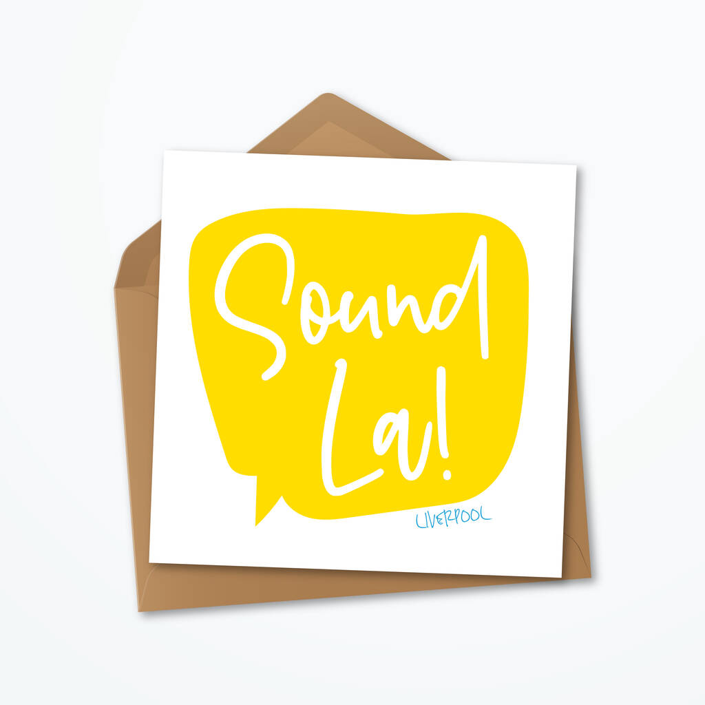 Personalised Sound La Liverpool Slang Greeting Card, 1 of 3
