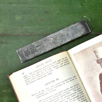 11th Anniversary Gift, Raw Steel Forged Scroll Bookmark, 6 of 11