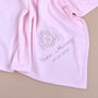 Personalised Pink Fleece Baby Monogram Blanket, thumbnail 1 of 5