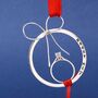Christmas Proposal Bauble Decoration. Sterling Silver, thumbnail 8 of 9