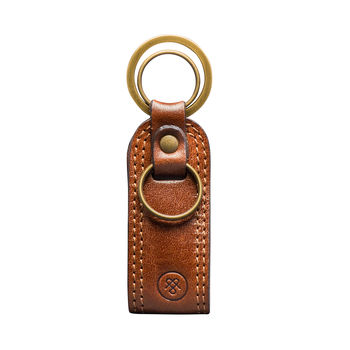 Personalised Leather Groomsman's Key Ring. 'The Nepi', 4 of 8