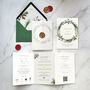 Christmas Z Fold Wedding Invitation, thumbnail 1 of 6