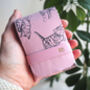 Personalised Pink Leather Kittens Playing Card Case With Cards, thumbnail 1 of 5