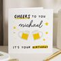 Personalised Beer Birthday Card For Him, thumbnail 1 of 7