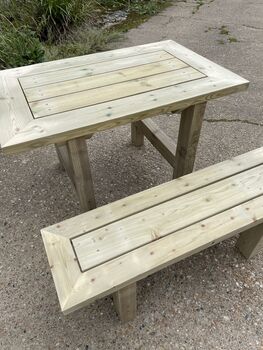 Outdoor Garden Bench With Double Braced Legs, 5 of 9