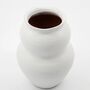 Tall Juno Handmade White China Vase, thumbnail 2 of 5