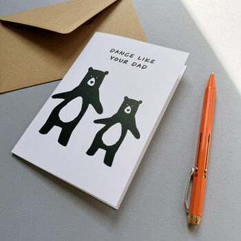 Daddy Bear Dancing, Funny Father's Day A6 Card, 5 of 6