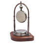 Personalised Father's Day Desk Clock With Compass, thumbnail 7 of 9