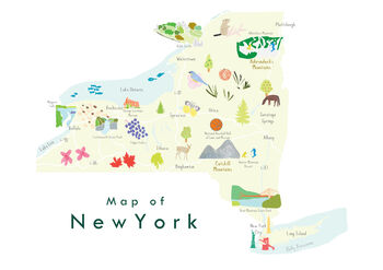 New York State Map USA Art Print, 3 of 3