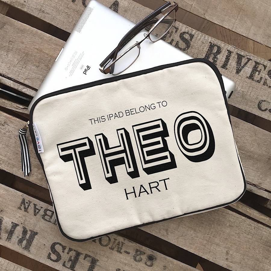 Personalised Retro Font IPad Case By Lovehart Notonthehighstreet