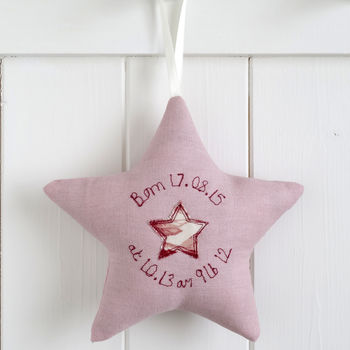 Personalised Embroidered Fabric Star Gift, 2 of 12