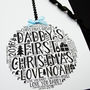 Daddy's First Christmas Son Bauble Card, thumbnail 2 of 5