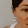 Semi Circle Mother Of Pearl Bridal Earrings, thumbnail 5 of 8