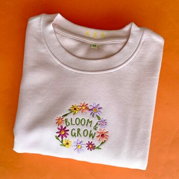 Embroidered Bloom And Grow Sweatshirt, 7 of 7