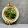 16cm Cream And Gold Decorative Wall Mirror – Floral Motif, thumbnail 11 of 12