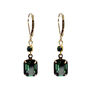 Emerald Green Crystal Leverback Earrings, thumbnail 4 of 10
