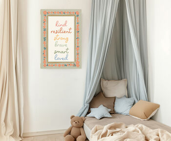 Rainbow Affirmations Nursery Art Print, 2 of 4