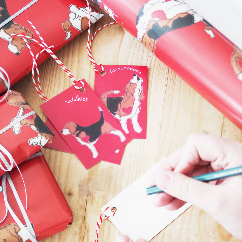 beagle wrapping paper