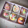 Colourful Happy Birthday Hand Iced Biscuits And Birthday Card Letterbox Gift, thumbnail 5 of 12