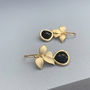 Black Orchid Drop Earrings, thumbnail 5 of 5