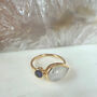 Aurora Rainbow Moonstone And Iolite Ring, thumbnail 4 of 7