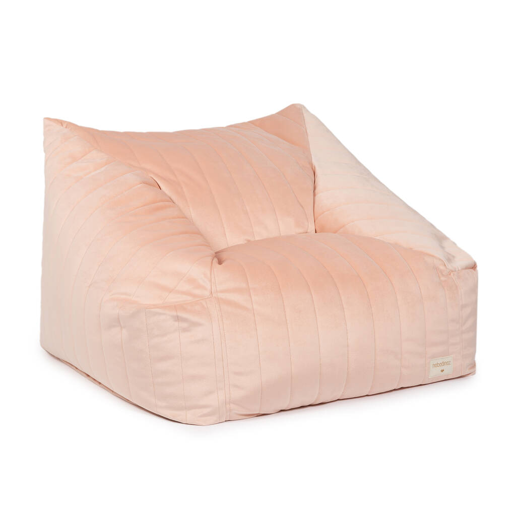 Bloom Pink Velvet Armchair Beanbag