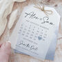 Winter Blue Vellum Save The Date Calendar, thumbnail 1 of 6