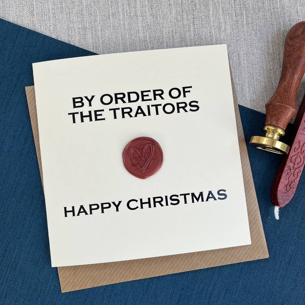 Order Of The Traitors Inspired Christmas Card, 1 of 2