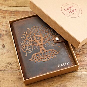 Personalised Tree Of Life Leather Refillable Journal, 7 of 11