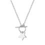 Sterling Silver Star Charm T Bar Belcher Chain Necklace, thumbnail 3 of 5