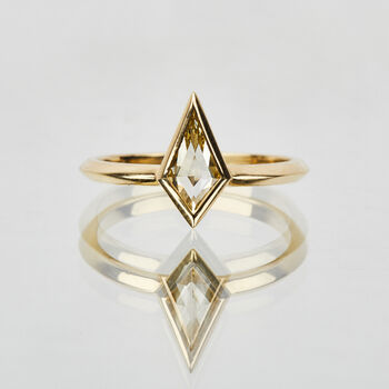 18ct Gold Kite Yellow Diamond Ring, 2 of 4