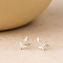 Sterling Silver Tulip Flower Stud Earrings, thumbnail 1 of 5