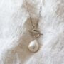 Baroque Pearl And T Bar Necklace, thumbnail 1 of 3