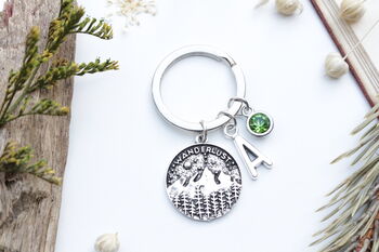 Personalised Wanderlust Keyring Travel Gift, Adventure Accessory, 6 of 8