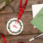 Personalised Christmas Wreath Reusable Gift Tag, thumbnail 1 of 10