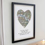 Wedding Anniversary Gifts Personalised Map Location Print, thumbnail 2 of 9