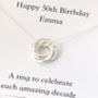 Personalised 50th Birthday Necklace, thumbnail 2 of 6