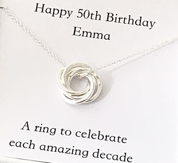 Personalised 50th Birthday Necklace, 2 of 6