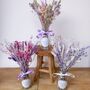 Personalised Purple Dried Flower Arrangement With Vase Christmas Gift, thumbnail 1 of 9