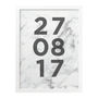Personalised Marble Numbers Anniversary Print, thumbnail 2 of 2